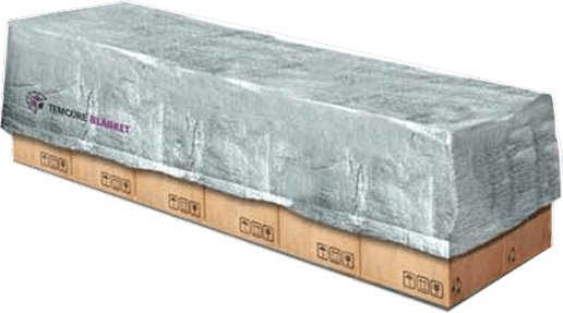Temcore Blankets, ideal for over-the-road shipments, offering reusable thermal protection for cargo.