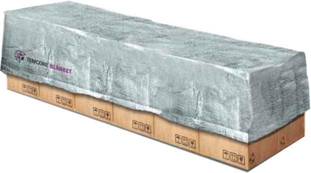 Temcore Blankets, ideal for over-the-road shipments, offering reusable thermal protection for cargo.